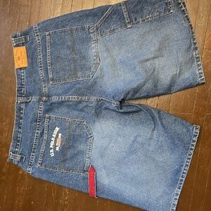 US Polo Assn Vintage Y2K Red Loop Mens 38 Denim Shorts Streetwear
